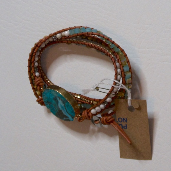 turquoise color wrap bracelet - Picture 1 of 4